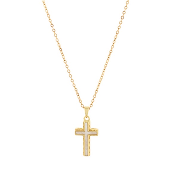 Cross MOP Pendant Necklace - Picture 1 of 2